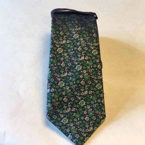 Principe Italian tie green floral - Picture 1 of 10